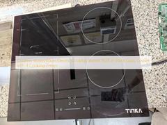 Stufe in ceramica 60cm Caldaia elettrica in vetro nero Cucina con 4 zone di cottura