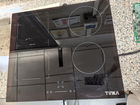 comprare Stufe in ceramica 60cm Caldaia elettrica in vetro nero Cucina con 4 zone di cottura online manufacture